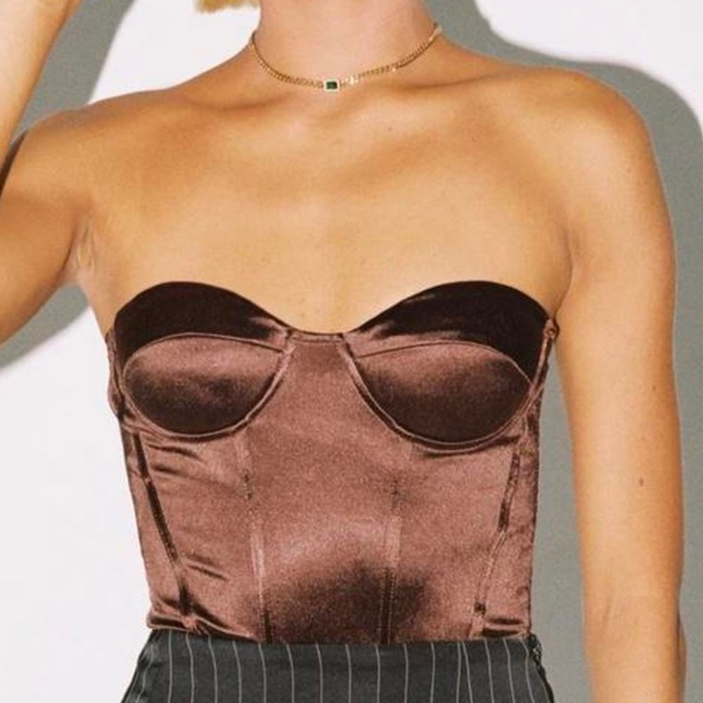 AMORA BODYSUIT BROWN NWT